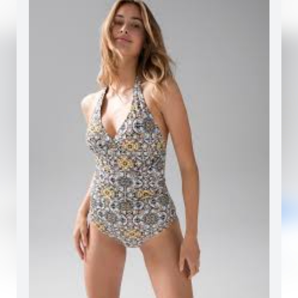 White house black market | one-piece halter style swimsuit